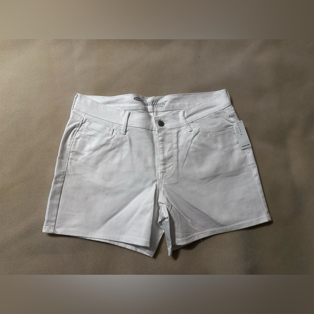 #1413 Old Navy Women's White Denim Shorts Sz 10